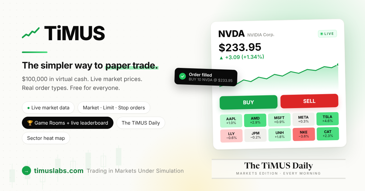 TiMUS — The Simpler Way to Paper Trade
